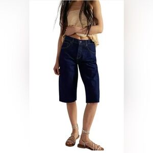 We The Free Jam Session Relaxed Capri Jeans In: Rinse